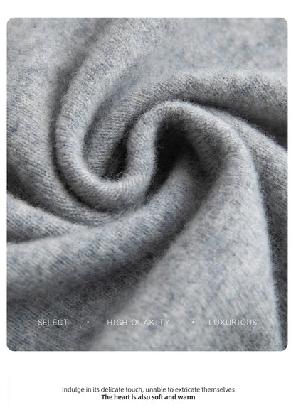 New 100% Pure Wool Sweater Men's Autumn Winter O-Neck Pullovers Business Casual Base Shirt Knit High-Grade Warm Male Jumper