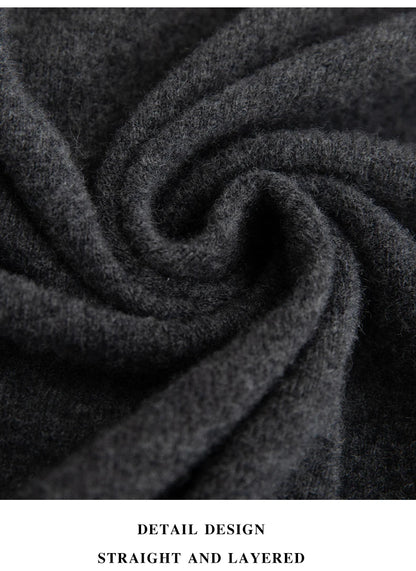 New 100% Pure Wool Sweater Men's Autumn Winter O-Neck Pullovers Business Casual Base Shirt Knit High-Grade Warm Male Jumper