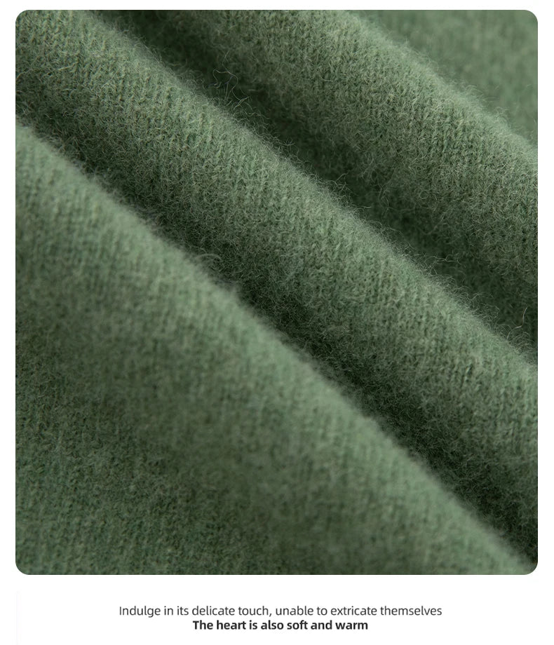 New 100% Pure Wool Sweater Men's Autumn Winter O-Neck Pullovers Business Casual Base Shirt Knit High-Grade Warm Male Jumper