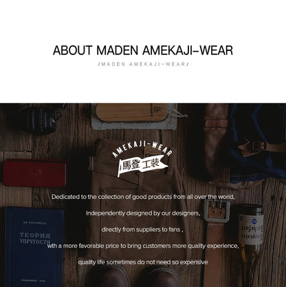 Maden Work Attire Retro Round Neck Thickened Autumn And Winter Sweater Amekaji Loose Knit Men's Clothing