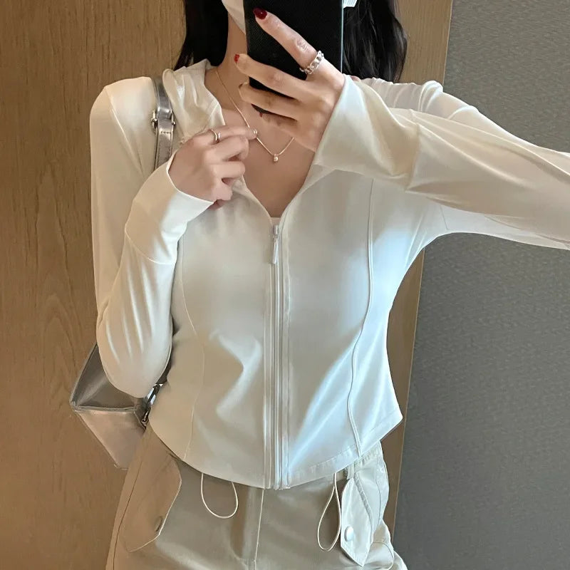 S-2XL New Hing Sports Coat Hoodies Women  Goth  Sweatshirt Sun Protective Clothing UV Protective Clothing Is Cool and Breathable