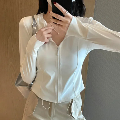 S-2XL New Hing Sports Coat Hoodies Women  Goth  Sweatshirt Sun Protective Clothing UV Protective Clothing Is Cool and Breathable